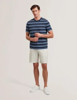 Short Sleeve Textured Striped T-Shirt