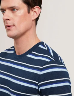 Short Sleeve Textured Striped T-Shirt