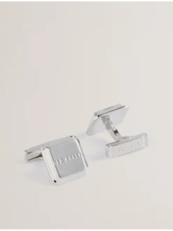 Silver Branded Cufflinks