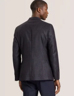 Single Breasted Two Button Notch Fully Fashioned Plaid Jacket