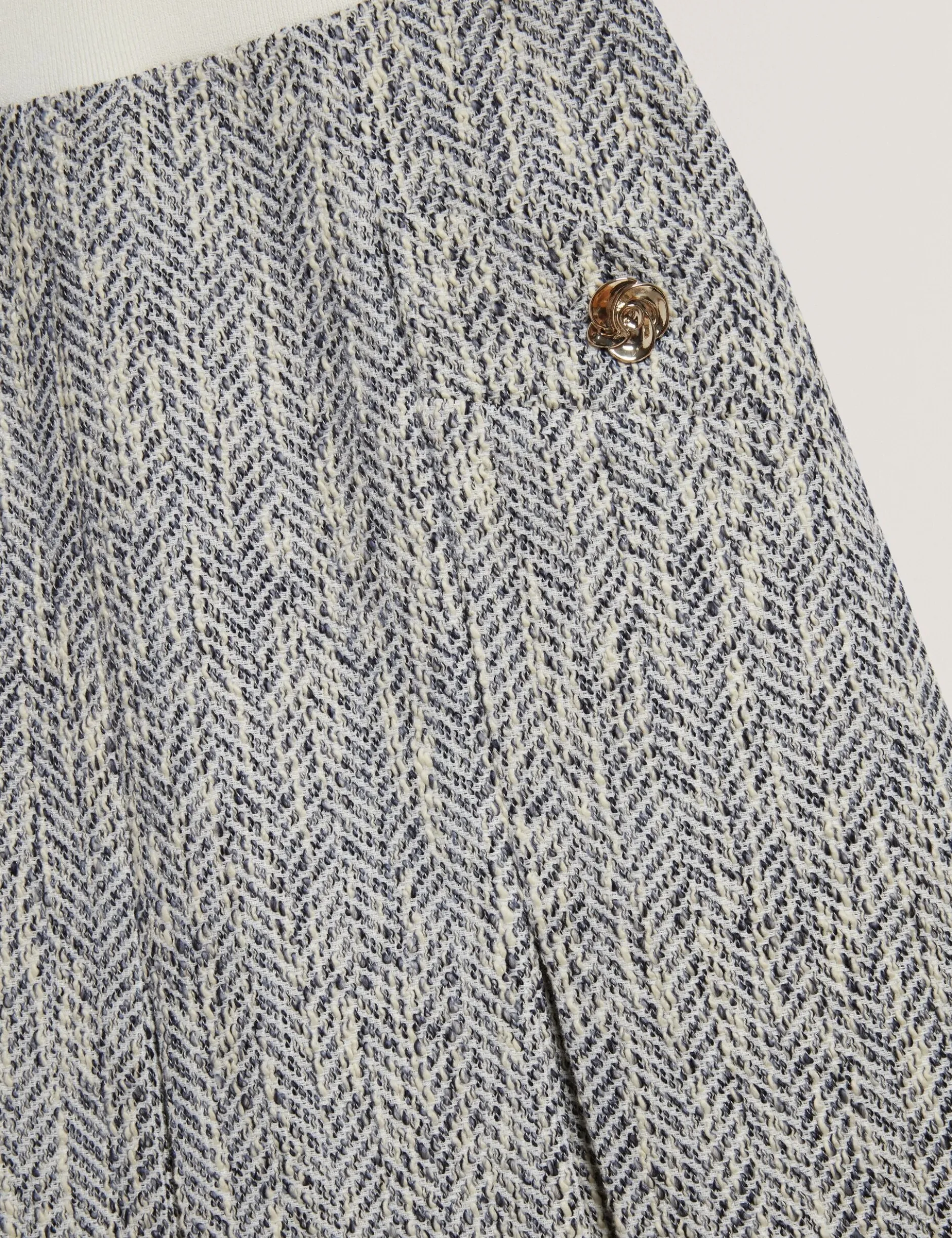 Sleeveless Knit Bodice Boucle Mini Dress