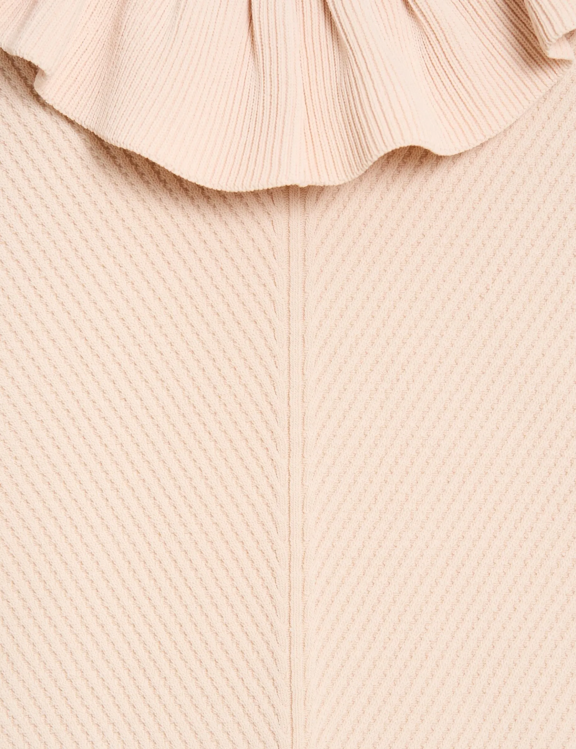 Sleeveless Knit Ruffle Top