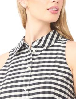 Sleeveless Shirt Dress