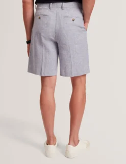 Slim Fit Linen Blend Tailored Shorts