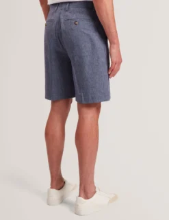 Slim Fit Linen Blend Tailored Shorts