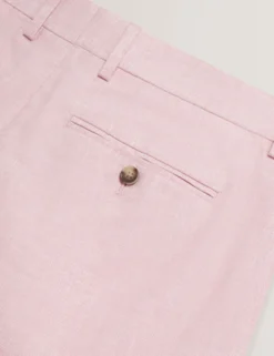 Slim Fit Linen Blend Tailored Shorts