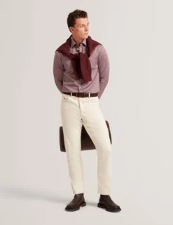Slim Fit Micro Geometric Print Shirt