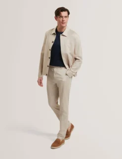 Slim Fit Stretch Cotton Twill Smart Pants