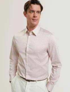 Slim Geo Striped Long Sleeve Shirt