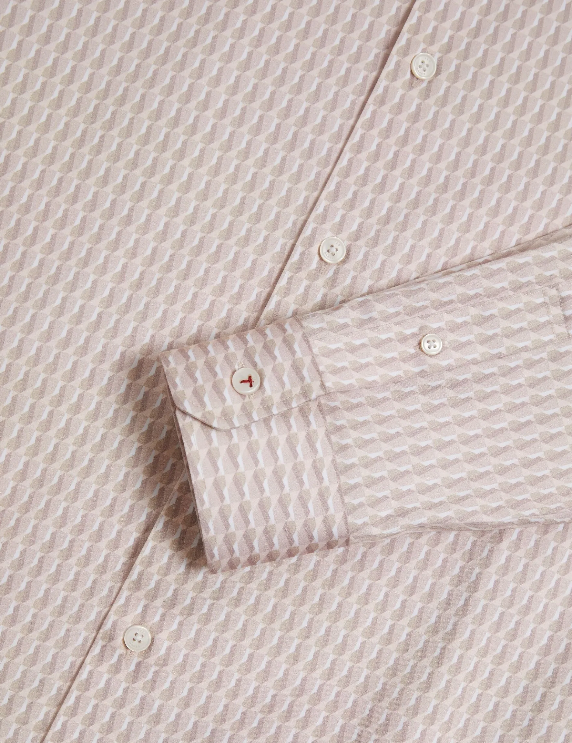 Slim Geo Striped Long Sleeve Shirt