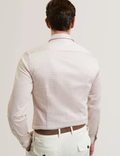 Slim Geo Striped Long Sleeve Shirt
