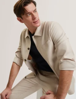 Smart Woven Cotton Harrington Jacket