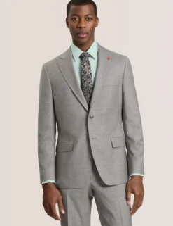 Soft Check Modern Fit Wool Suit Jacket