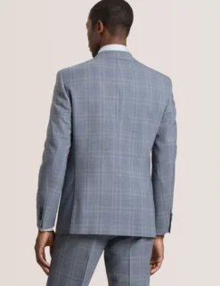 Soft Check Modern Fit Wool Suit Jacket