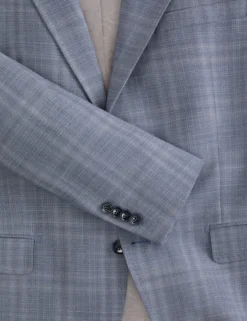 Soft Check Modern Fit Wool Suit Jacket