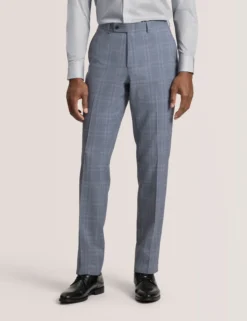 Soft Check Wool Modern Fit Suit Pants