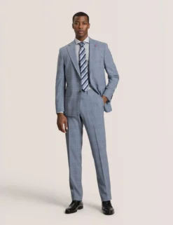 Soft Check Wool Modern Fit Suit Pants