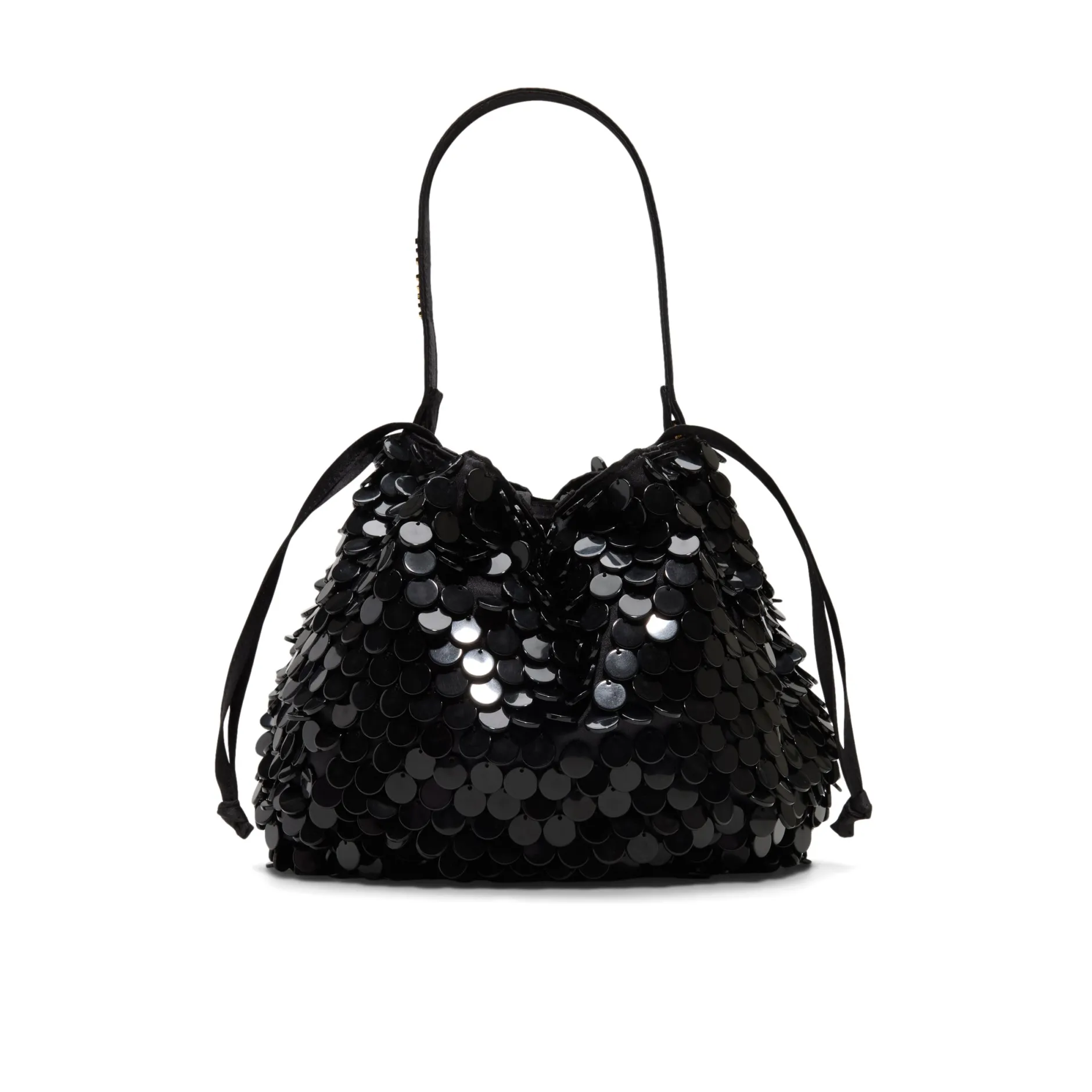 Soft Pouch Embellished Bucket Bag