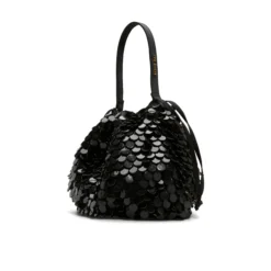 Soft Pouch Embellished Bucket Bag