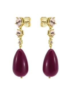 Statement Pendant Crystal Drop Earrings
