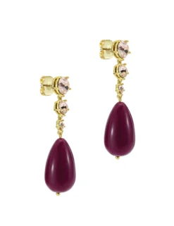 Statement Pendant Crystal Drop Earrings