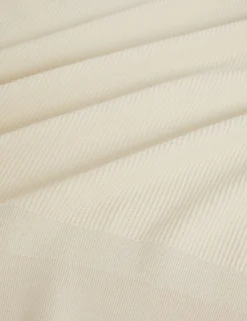 Stitched Rib Open Neck Polo Shirt