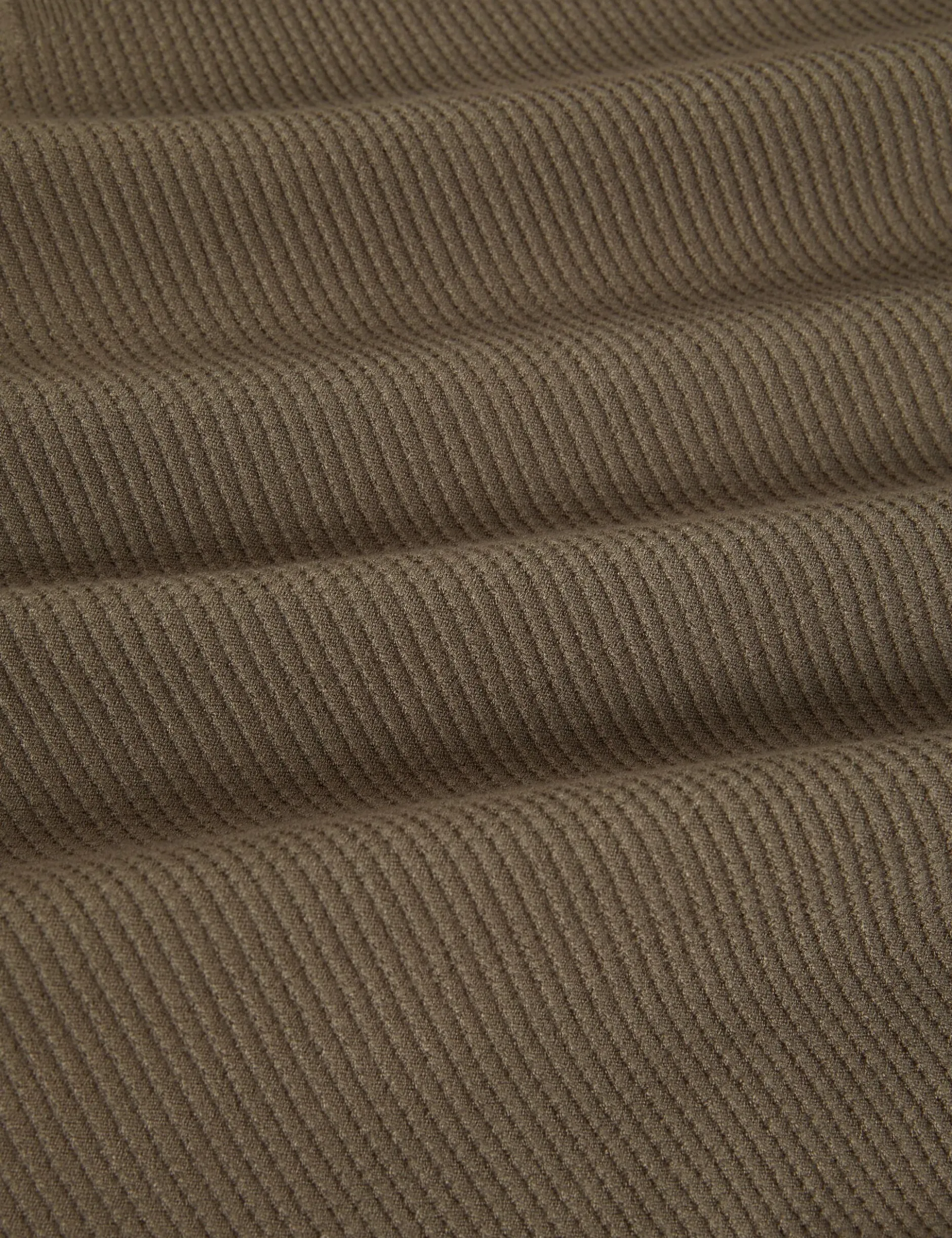 Stitched Rib Open Neck Polo Shirt