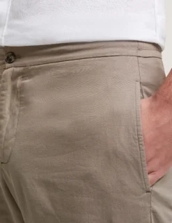 Straight Leg Cotton Linen Pants