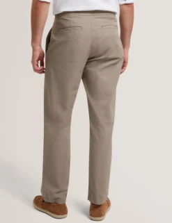 Straight Leg Cotton Linen Pants