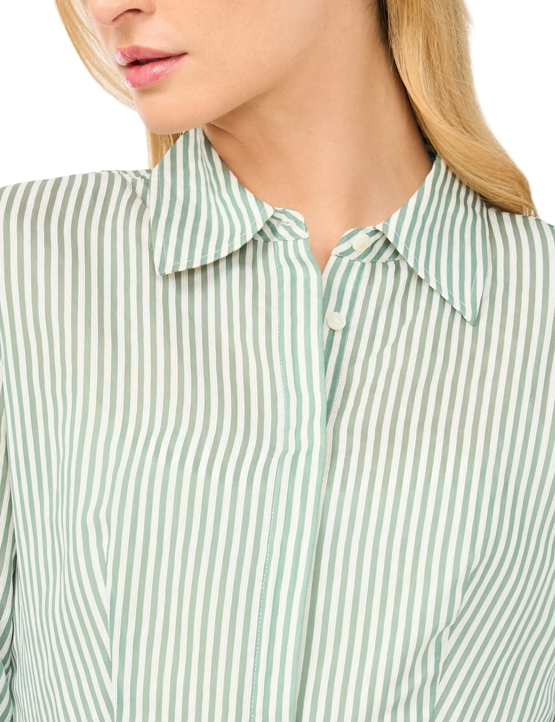 Striped Belted Midi Shirt Dress