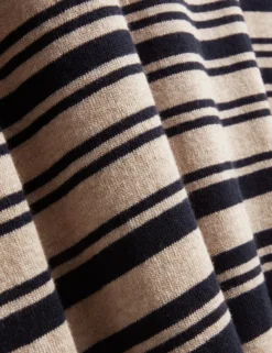 Striped Linen Blend Knitted T-Shirt