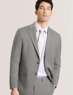 Striped Wool Modern Fit Suit Jacket