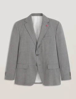 Striped Wool Modern Fit Suit Jacket