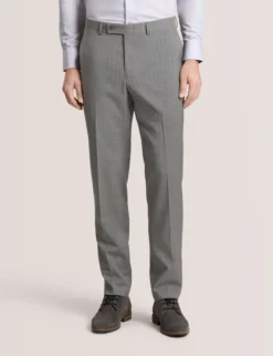 Striped Wool Modern Fit Suit Pants