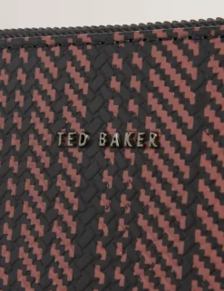 Striped Woven Leather 13-Inch Laptop Sleeve