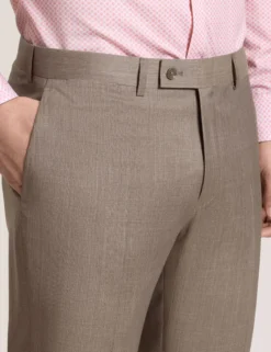 Subtle Check Modern Fit Wool Suit Pants