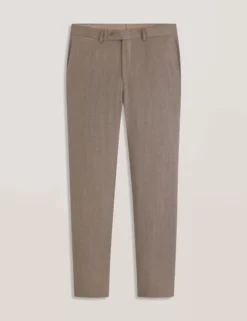 Subtle Check Modern Fit Wool Suit Pants