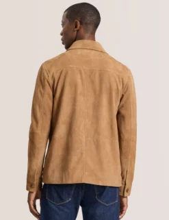 Suede 3-Pocket Button Front Jacket