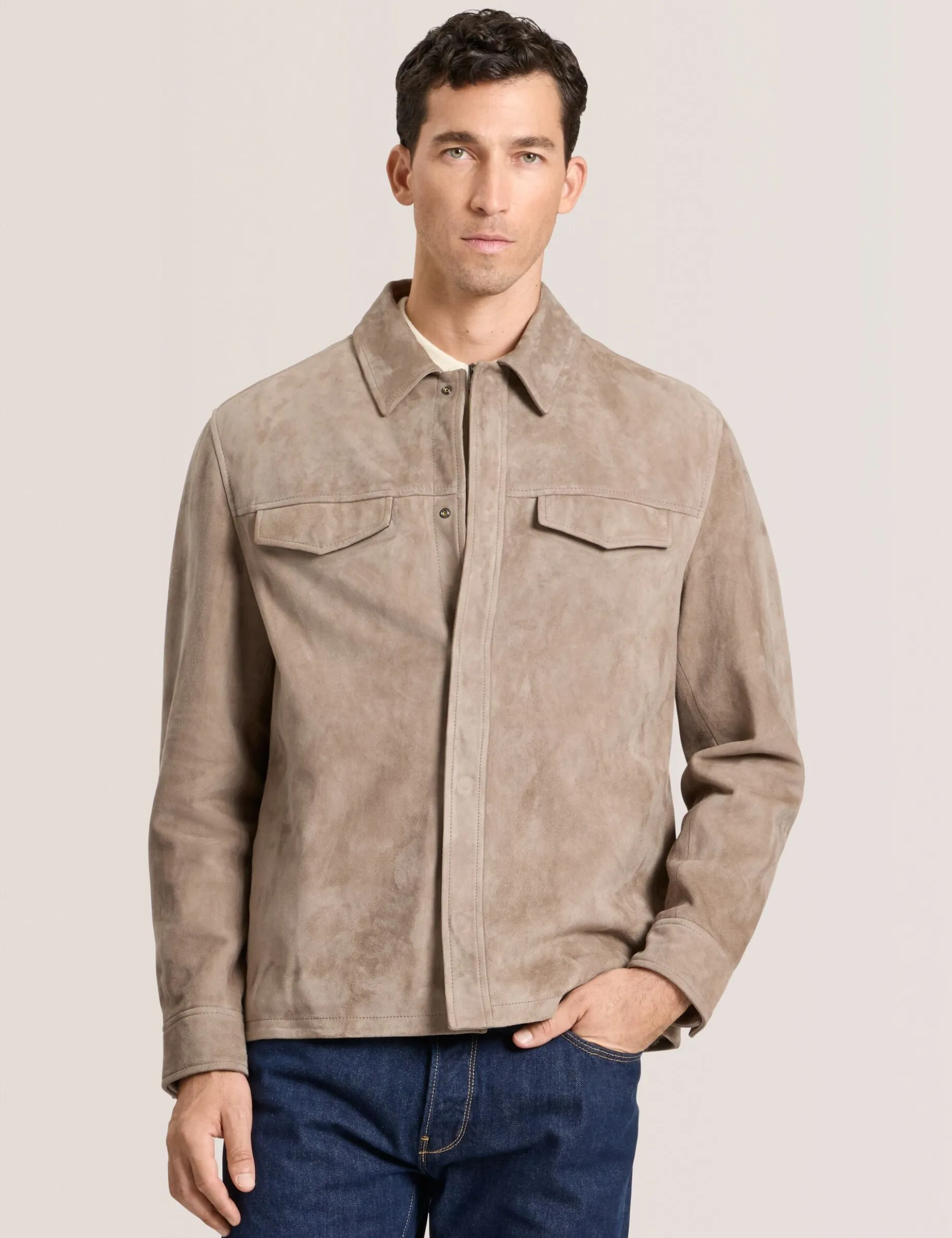 Suede Shirt Jacket