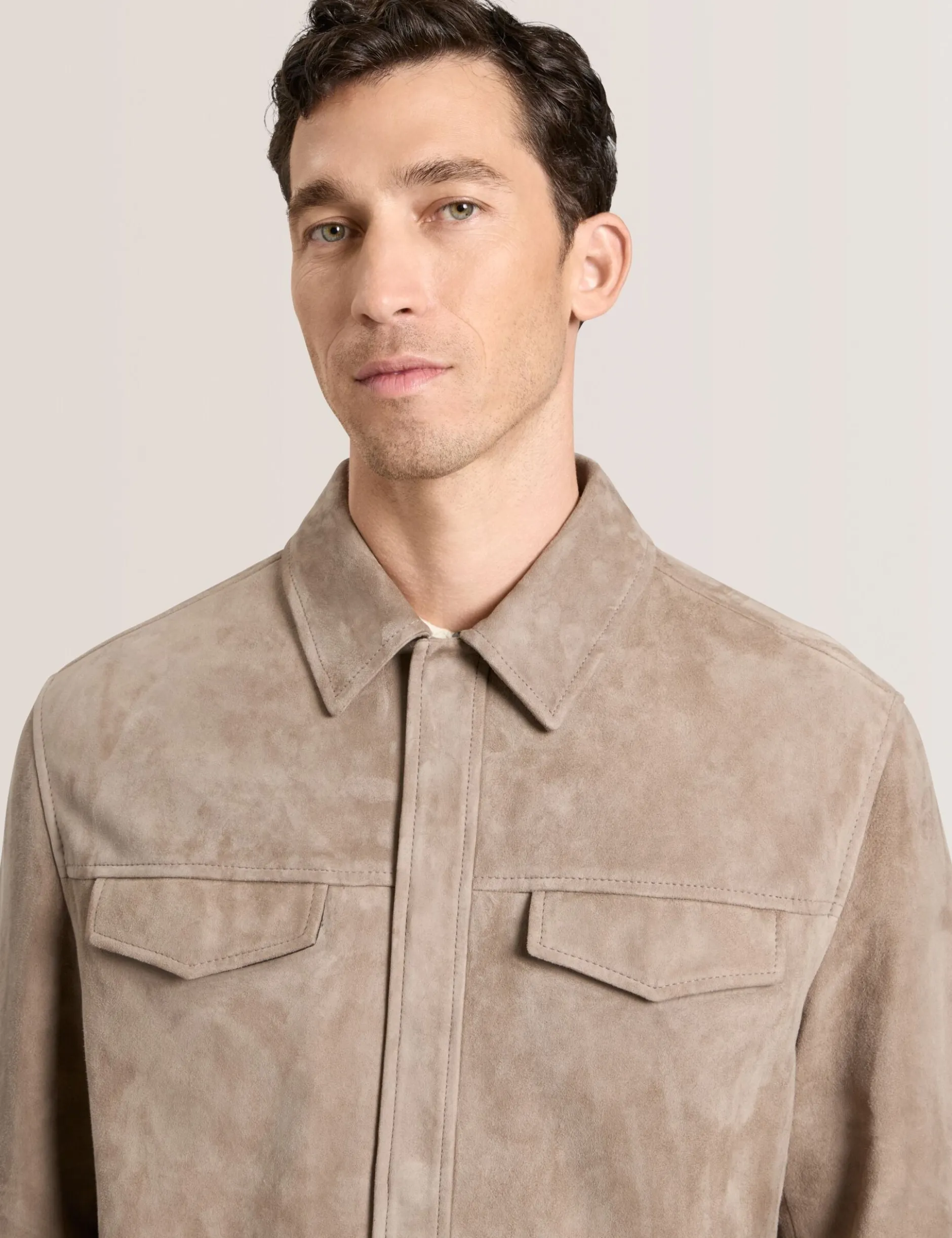 Suede Shirt Jacket