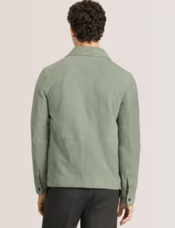 Suede Zip-Through Utility Jacket