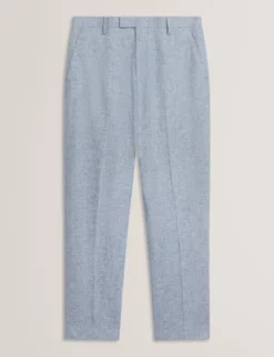 Tailored Linen Blend Slim Fit Pants