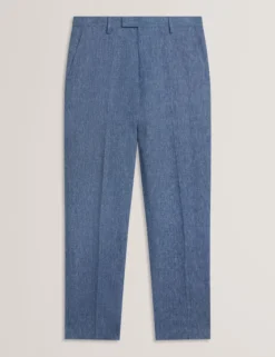 Tailored Linen Blend Slim Fit Pants