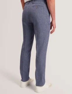 Tailored Linen Blend Slim Fit Pants