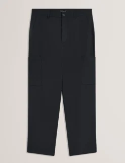 Tapered Leg Cotton Stretch Twill Pants