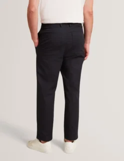 Tapered Leg Cotton Stretch Twill Pants