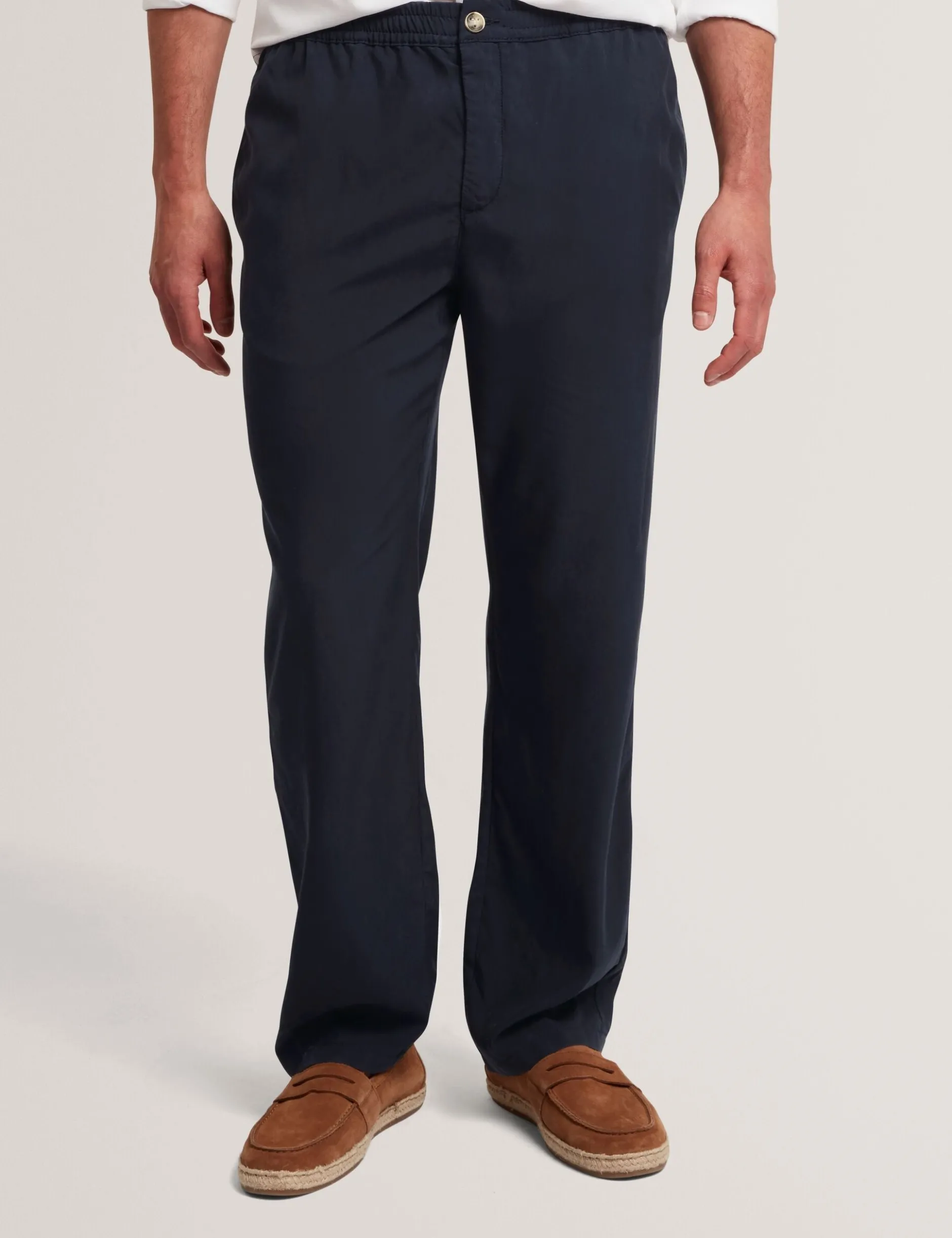Tapered Leg Woven Pull-On Trousers