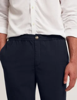 Tapered Leg Woven Pull-On Trousers