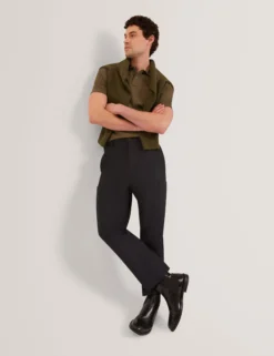 Tapered Stretch Cotton Cargo Pants