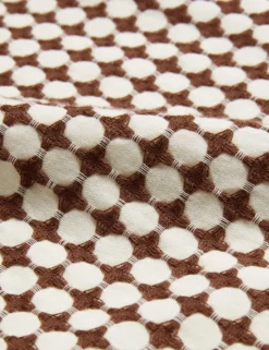 Textured Grid Cotton Short Sleeve Shirt